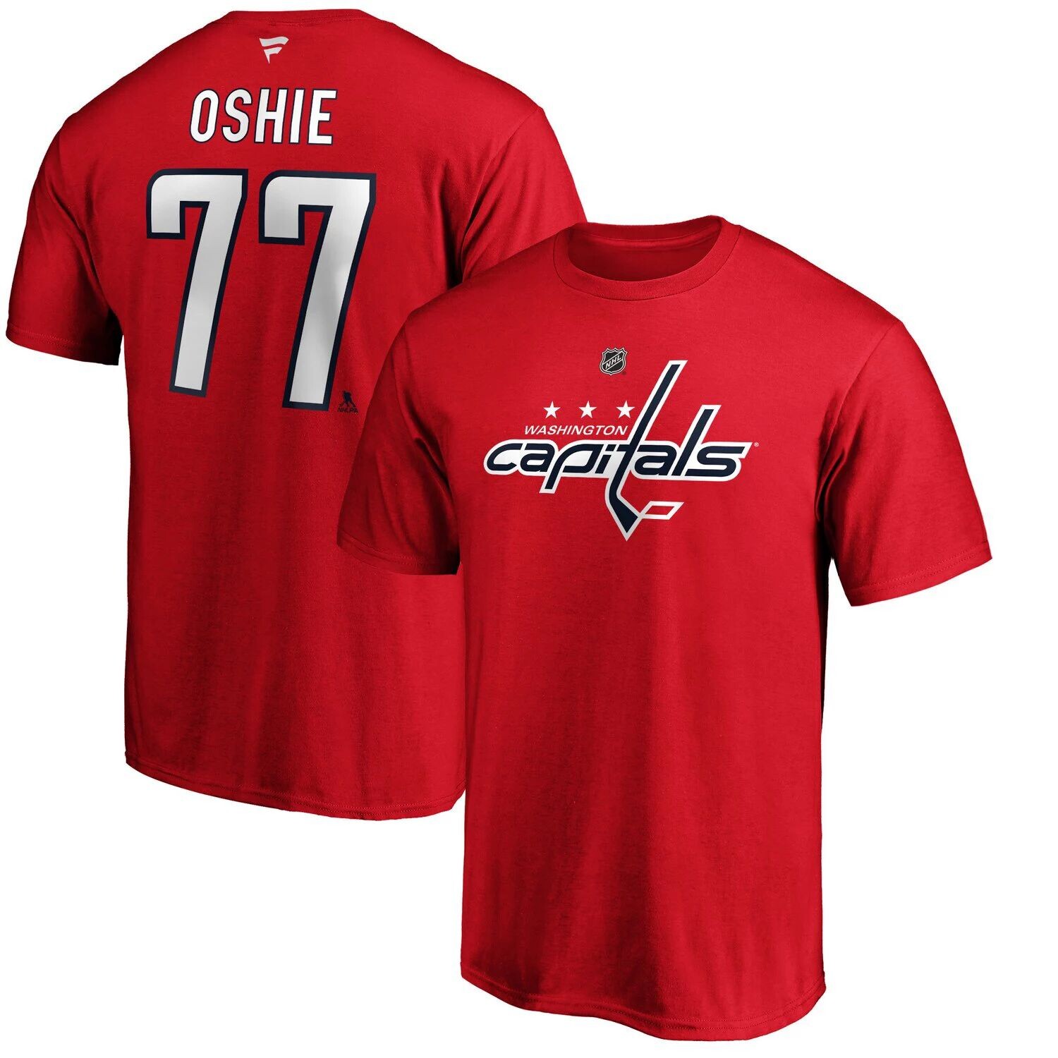 

Мужская красная мужская футболка с именем и номером команды Washington Capitals TJ Oshie Fanatics, Красный, Мужская красная мужская футболка с именем и номером команды Washington Capitals TJ Oshie Fanatics