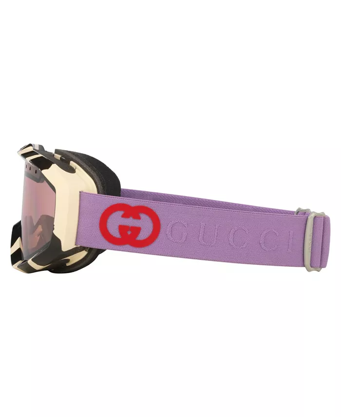 Унисекс большие солнцезащитные очки, GG1210S GC001928 Gucci, слоновая кость/кремовый — фото 3