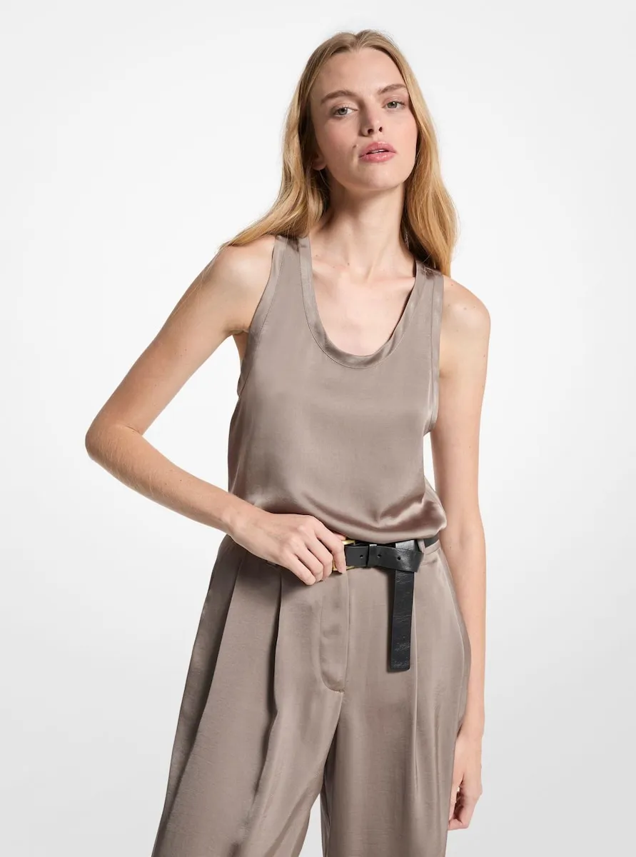 

Женская атласная майка Michael Michael Kors, серо-коричневый