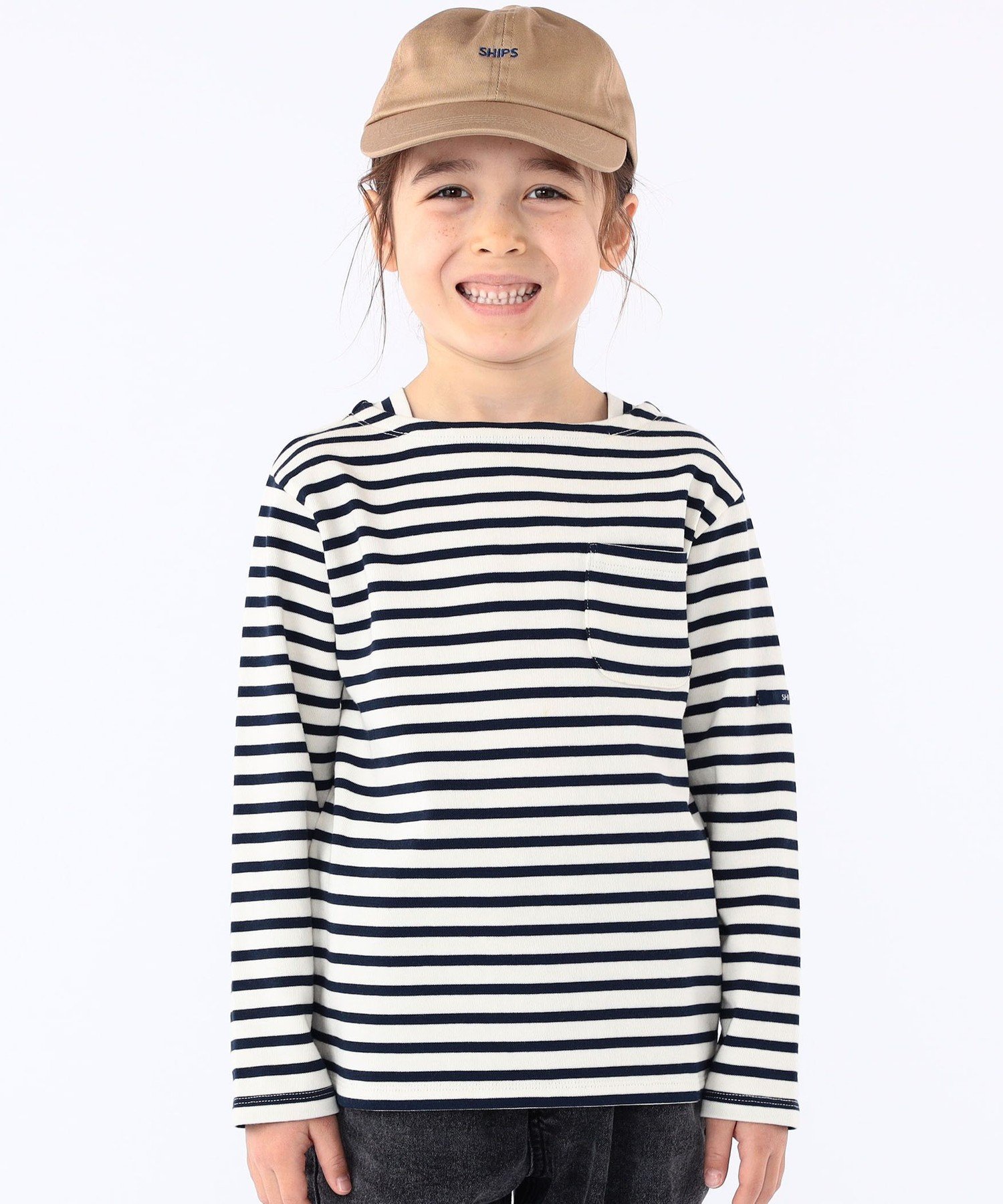 Детская футболка с длинным рукавом в полоску (100–130 см) SHIPS KIDS, White — фото 2