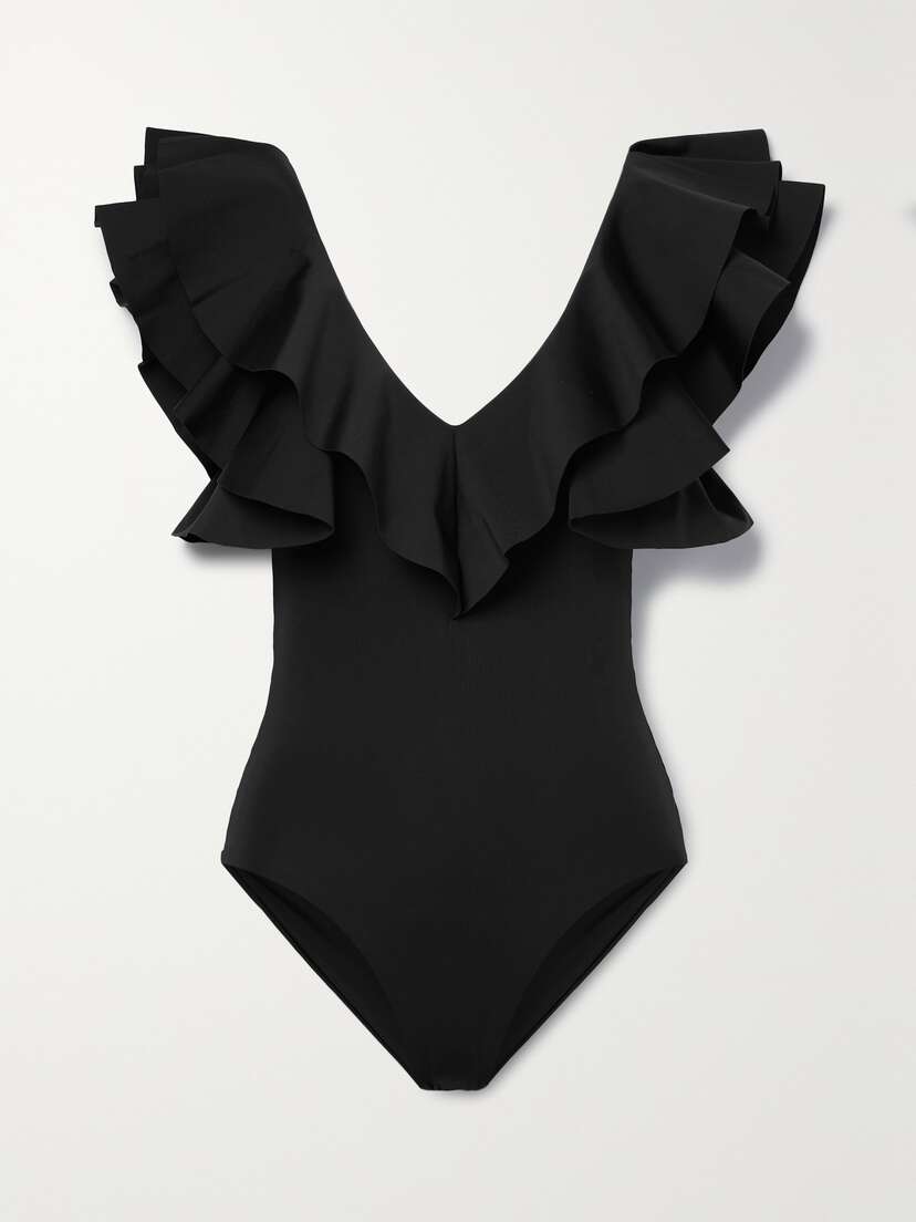 

Купальник Net Sustain Santa с оборками Maygel Coronel, черный