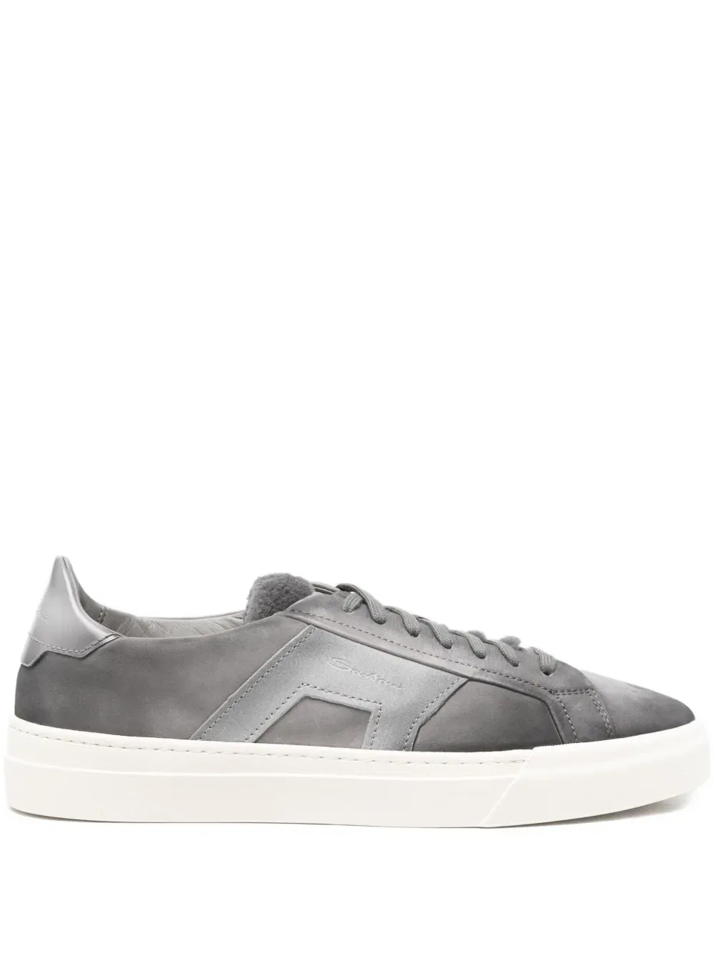 Кроссовки с панелями Santoni, серый
