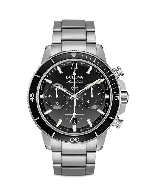 

Морской звездный хронограф, 45 мм Bulova, цвет Black