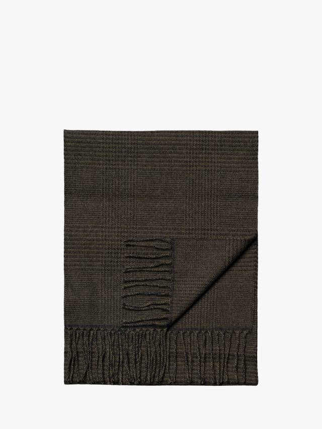 

Шарф из мериносовой шерсти в клетку Eton, Dark Green