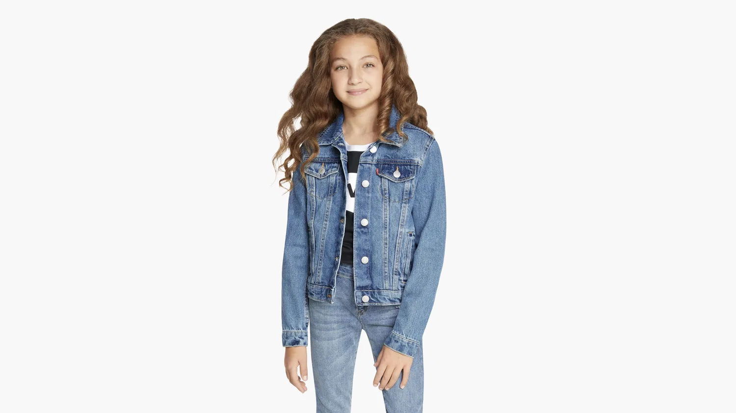 Куртка дальнобойщика для девочек 7-16 лет Levi's, Medium Wash — фото 2