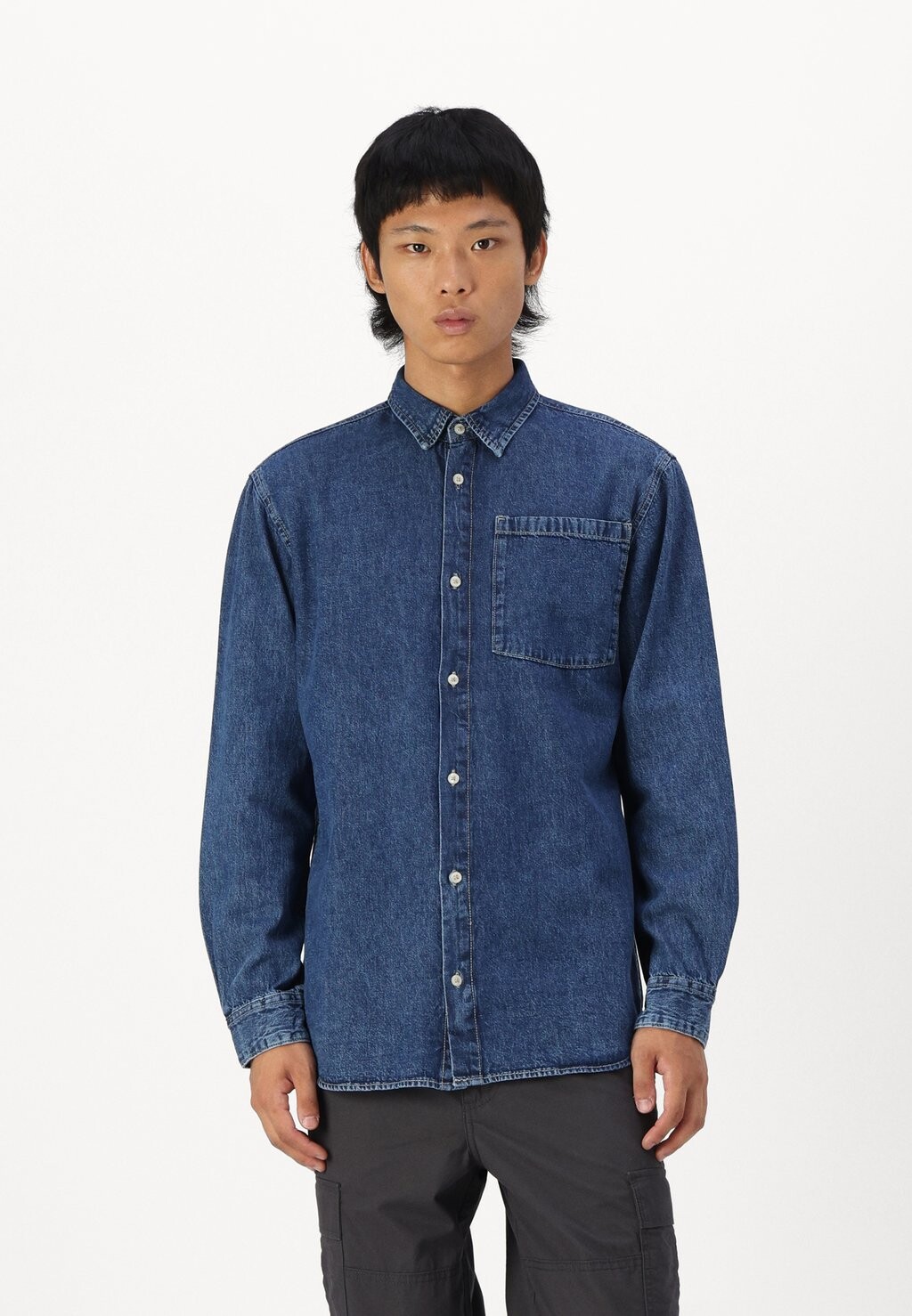

Рубашка JJICREEK Jack & Jones, светло-голубой деним