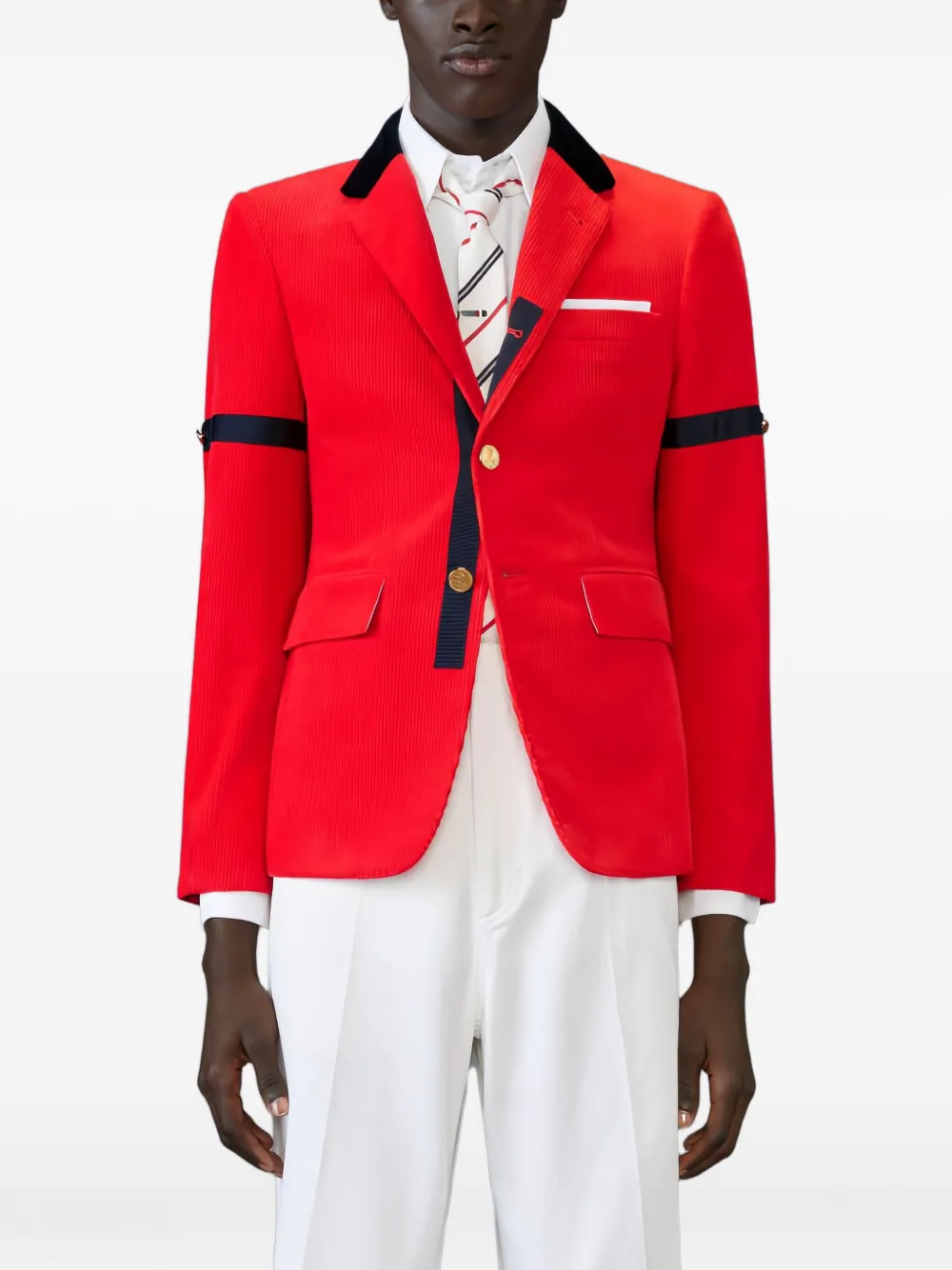 

Вельветовый блейзер THOM BROWNE, красный