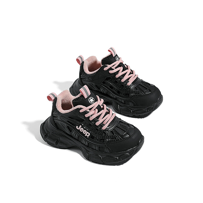 Кроссовки Jeep Kids Lifestyle Shoes Kids Low-top Pink, черный/розовый — фото 3