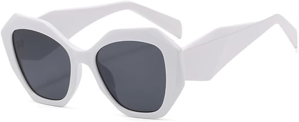 

Солнцезащитные очки для мужчин и женщин - защита UV400 - увеличенный размер "кошачий глаз" с красочным леопардовым принтом для занятий спортом на открытом воздухе и вождения DSVIGF, White Grey