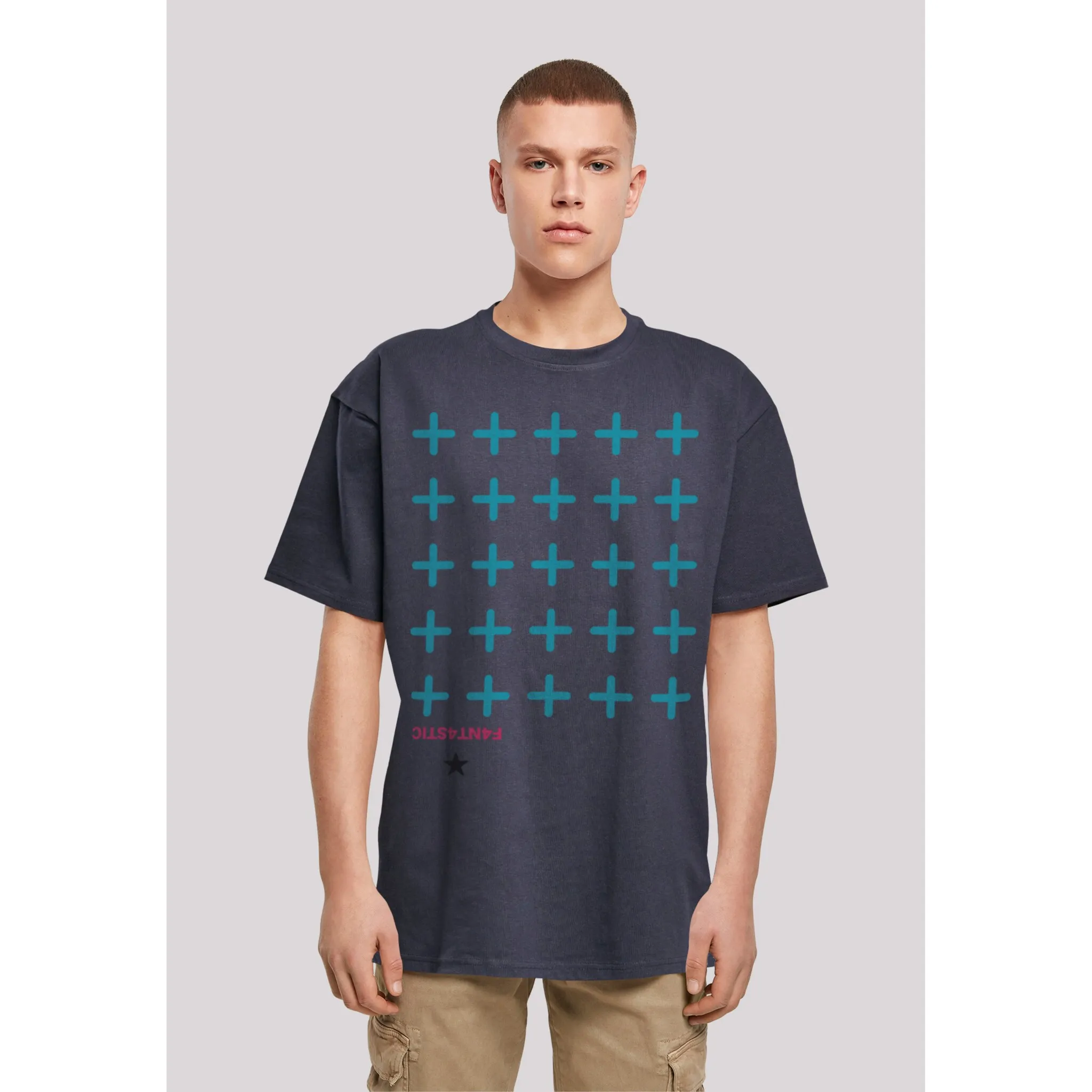 

F4NT4STIC Футболка "Crosses Blue", принт, цвет морской волны
