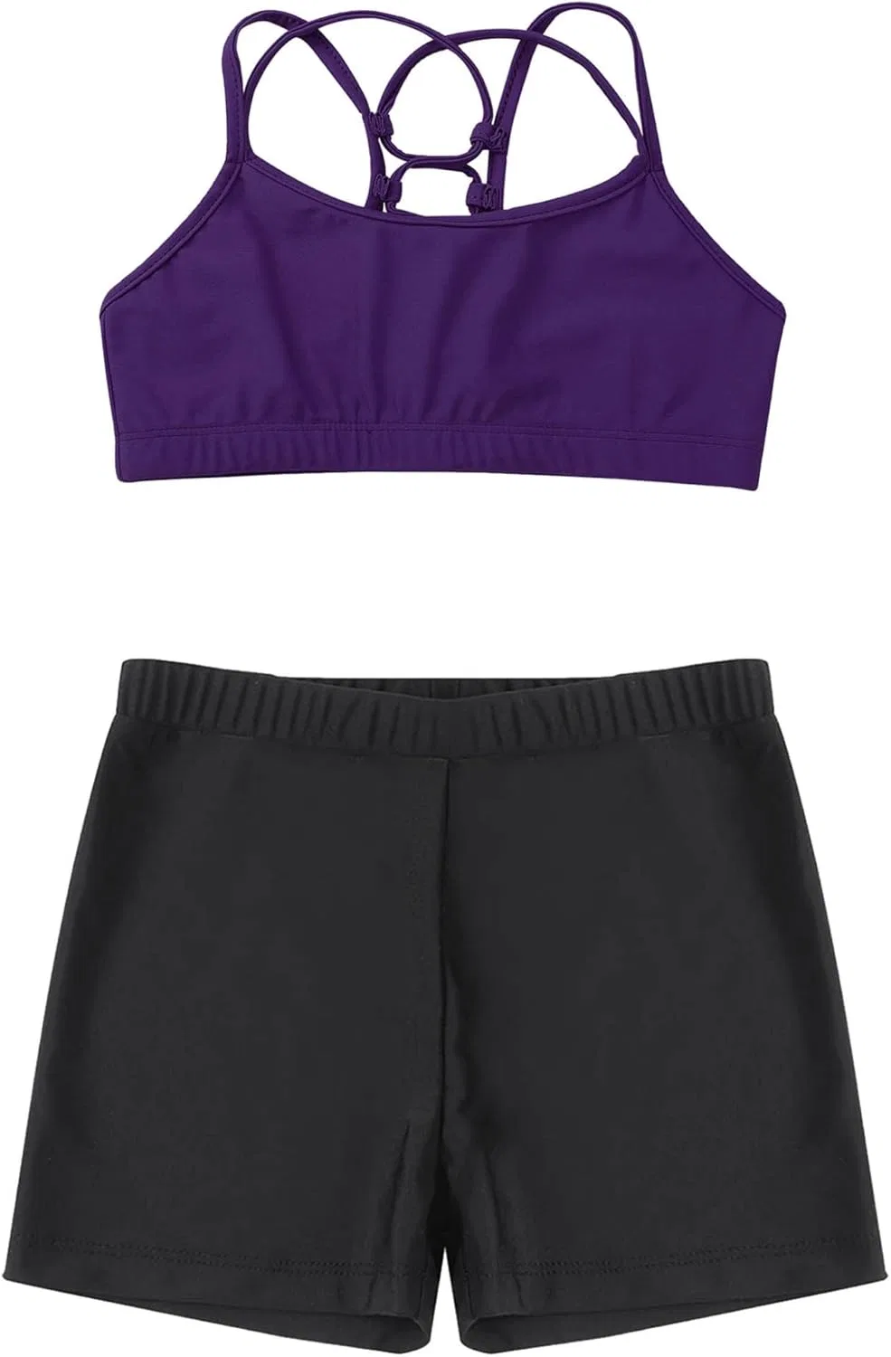 Детский спортивный комплект из топа и шорт Moggemol, Violet — фото 3
