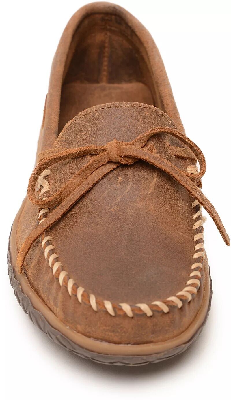 Мужские лоферы Minnetonka с протектором и завязками, коричневый — фото 4