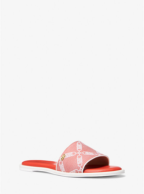 

Жаккардовые шлепанцы с логотипом Saylor Empire Michael Kors, коралловый