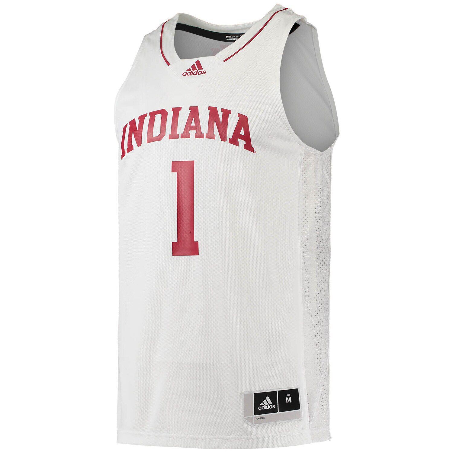 Мужская баскетбольная майка #1 кремового цвета Indiana Hoosiers Swingman Team adidas — фото 2