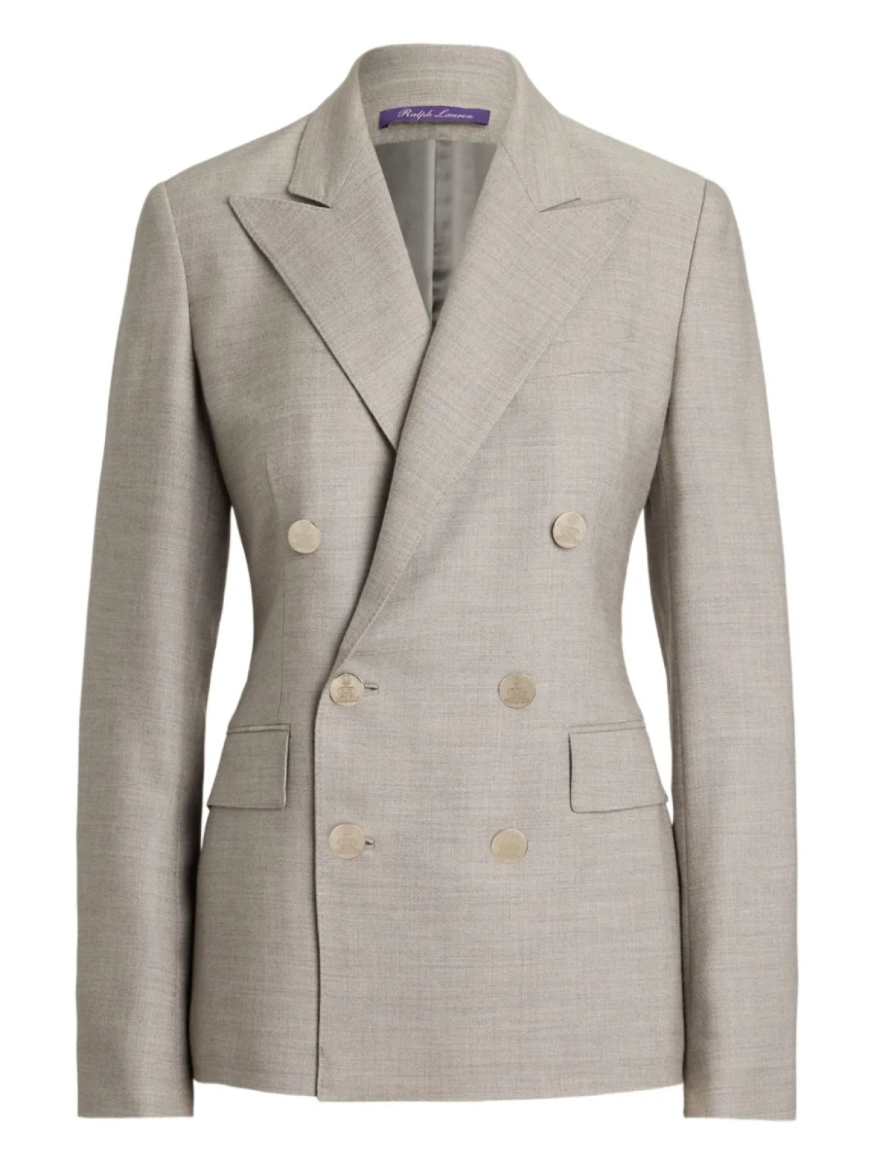 

Ralph Lauren Collection двубортный пиджак строгого кроя, серый