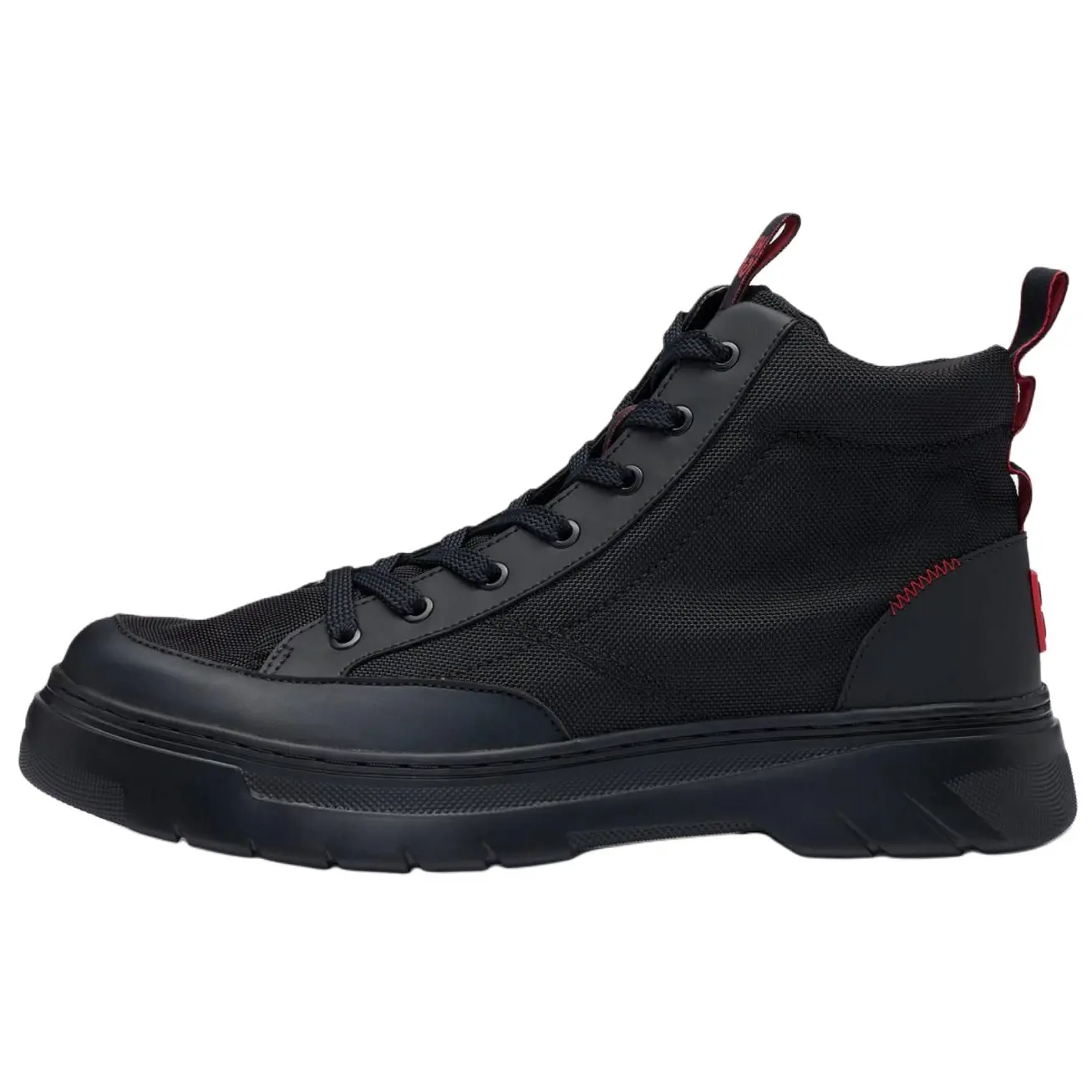

Кроссовки HUGO BOSS Lifestyle Shoes Men High-top Black, черный