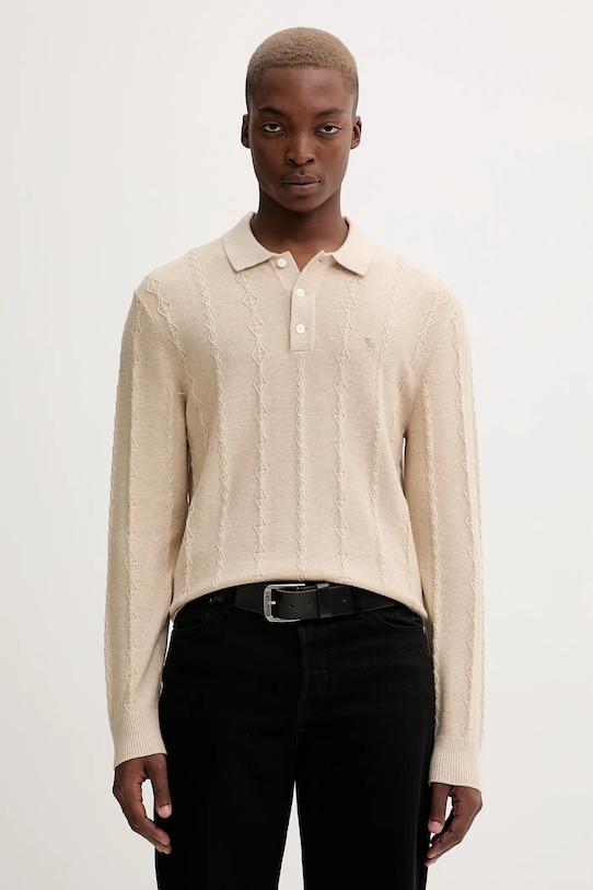 

Свитер из смесовой шерсти Abercrombie & Fitch, бежевый