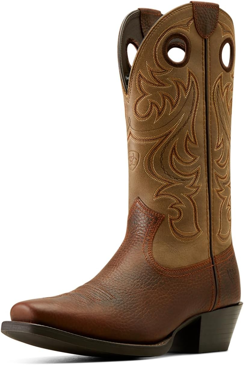

Мужские ковбойские сапоги Ariat Sport с квадратным носком, Brown Bomber/Brown Oiled Rowdy