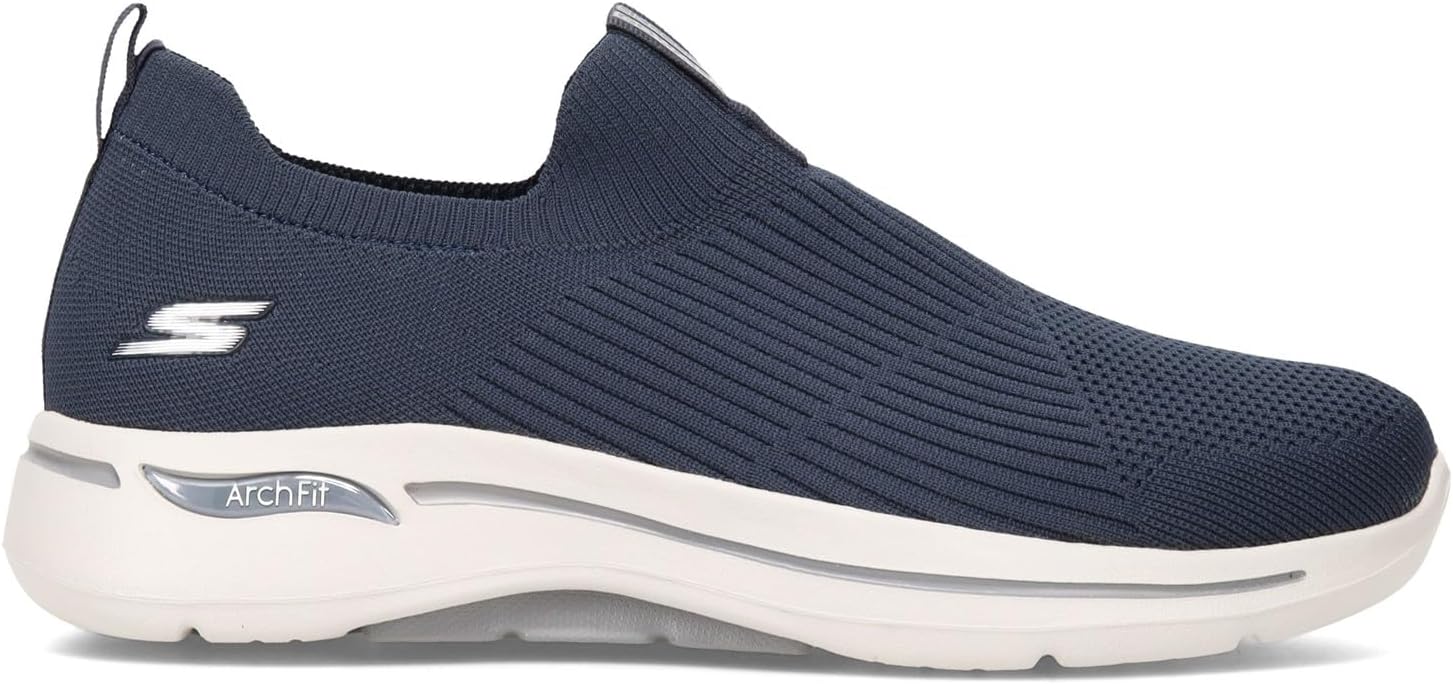 Мужские кроссовки Skechers GoWalk Arch Fit Stretch Fit слипоны для спорта и повседневной носки, темно-синий — фото 3