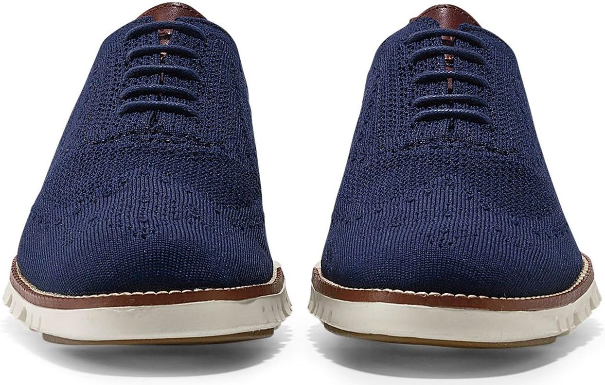 Мужские кроссовки ZEROGRAND Stitchlite Ox Cole Haan, слоновая кость/синий — фото 4