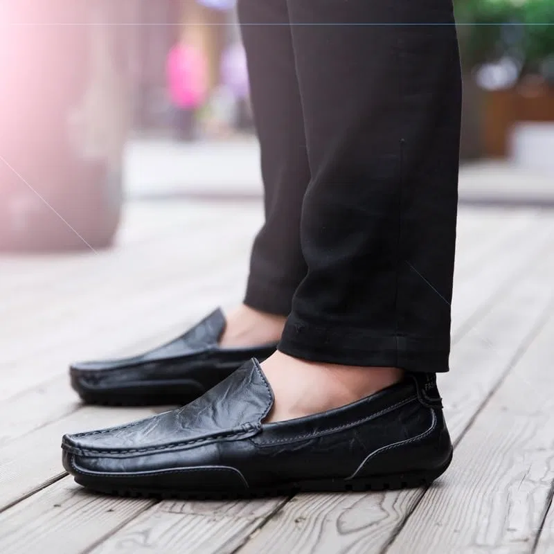 Туфли лоферы с квадратным носком, Men's Loafers, Black PUGHGAETZF — фото 2