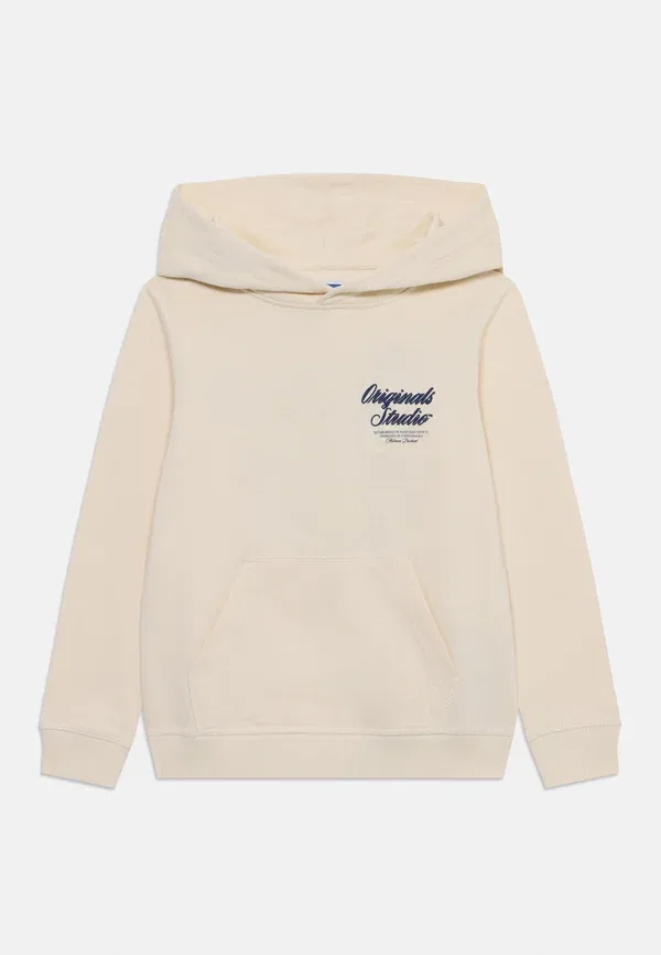 Толстовка с капюшоном Jornorrebro typo back hood sn jnr hoodie Jack & Jones Junior, античный белый — фото 3