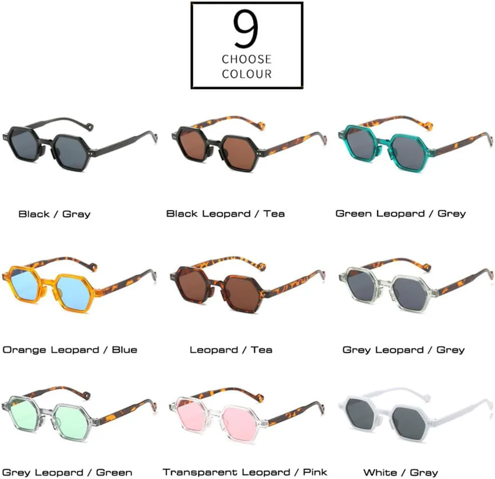 

Солнцезащитные очки Polygon Small Square для мужчин, градиентный зеленый цвет, конфетные очки, солнцезащитные очки для женщин в стиле панк с заклепками DSVIGF, T3