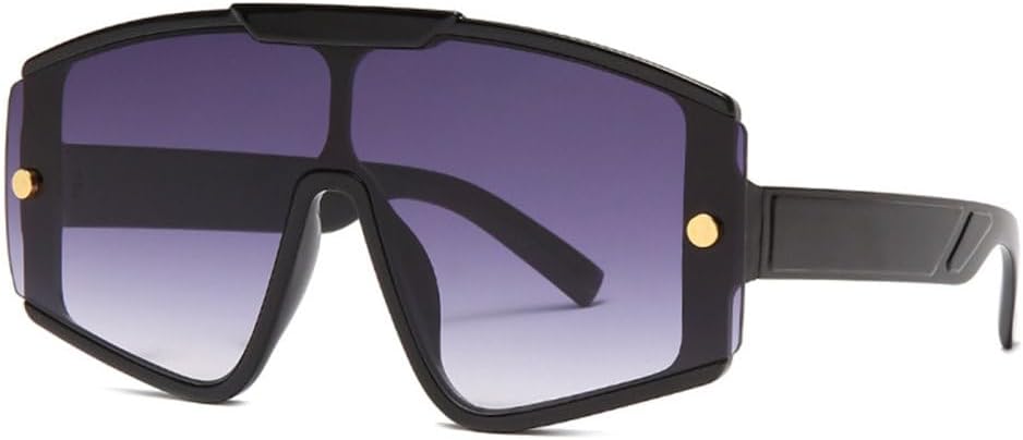 

MUTYNE Модные солнцезащитные очки с цельными линзами большого размера для мужчин и женщин, защита от УФ-излучения UV400, винтажные солнцезащитные очки в крупной оправе, C3