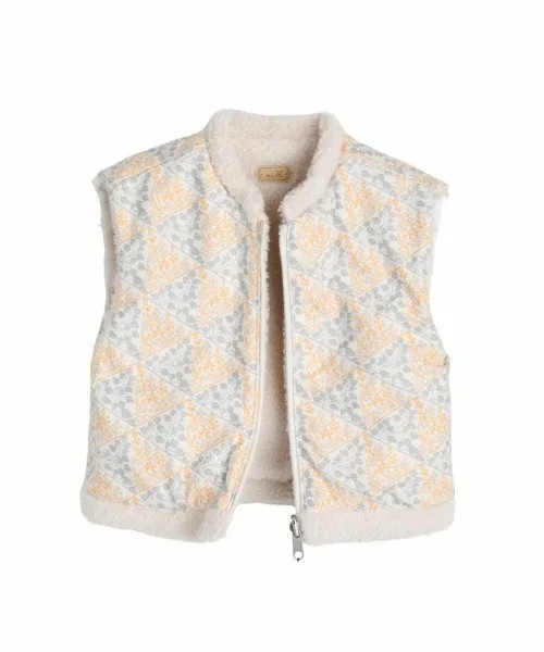 Жилет двусторонний Moimoln Mushroom Reversible Vest, полиэстер, айвори — фото 3