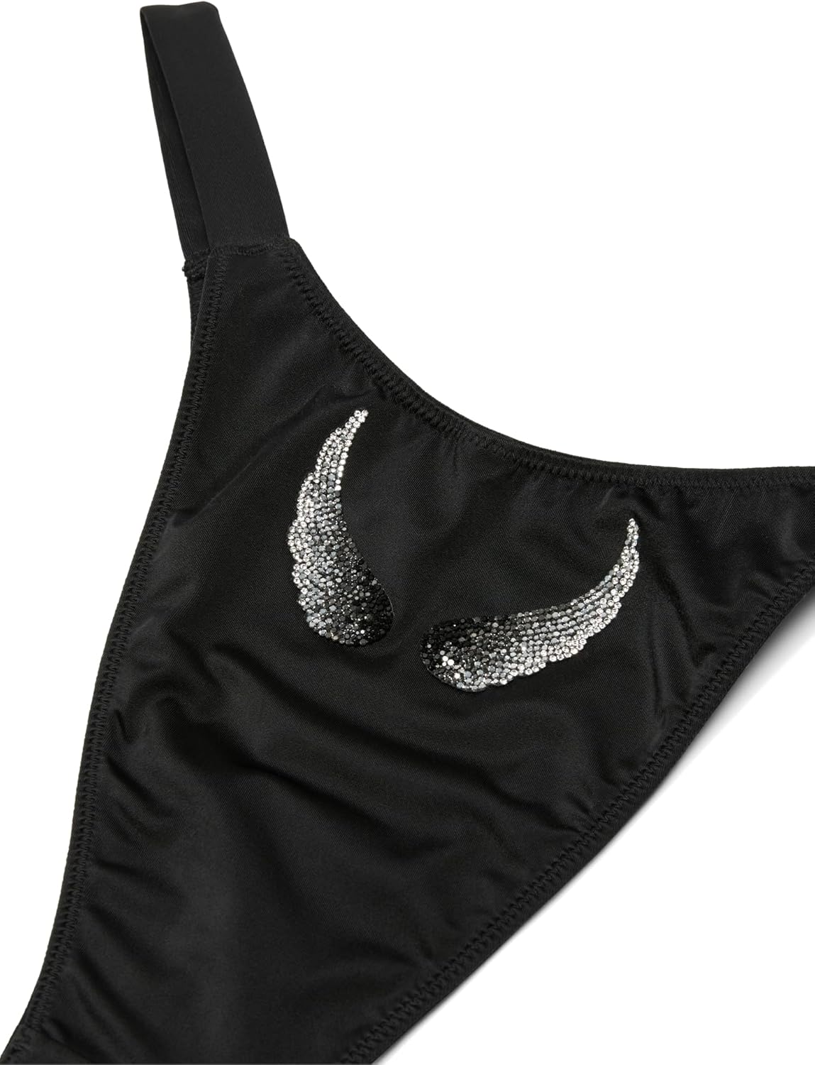 Женские бразильские трусики Very Sexy Shine Strap от Victoria's Secret, трусики с умеренным покрытием для женщин (XS-XXL), Black Angel Wings — фото 4