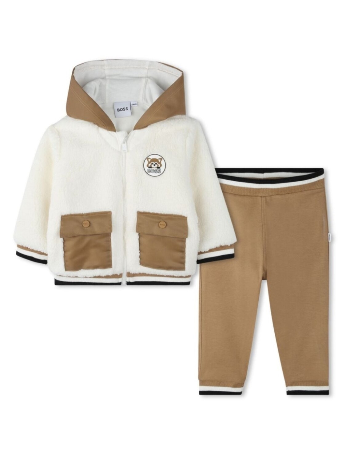 

BOSS Kidswear двухцветный спортивный костюм, белый