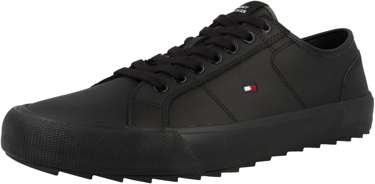 Мужские повседневные вулканизированные кроссовки Tommy Hilfiger, Black Triple Black — фото 4