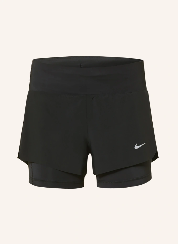 

Шорты для бега 2-в-1 dri-fit swift с сеткой Nike, черный