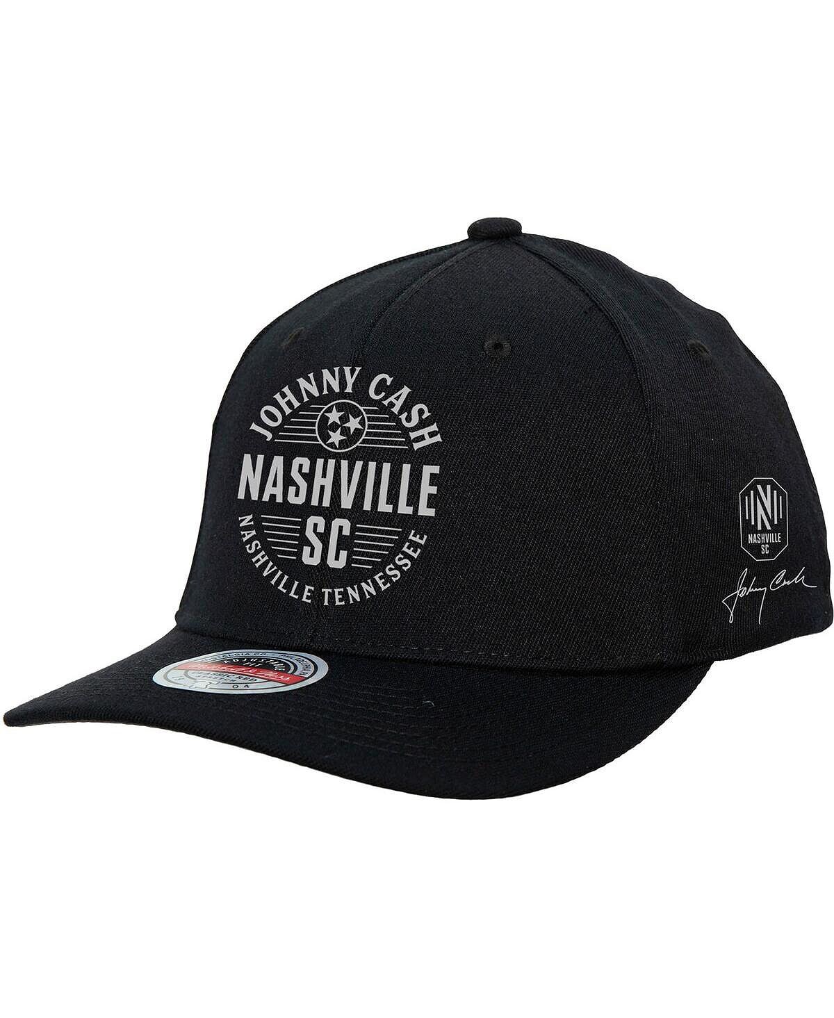 

Мужская черная регулируемая шляпа Nashville SC x Johnny Cash Mitchell & Ness