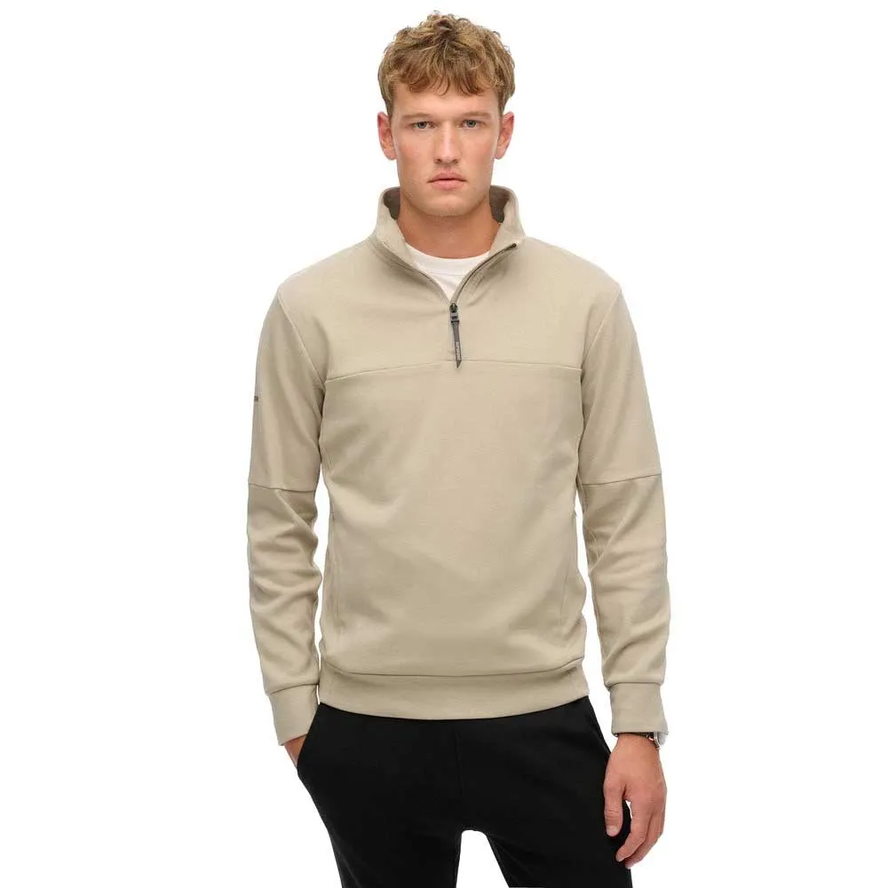 

Толстовка Superdry Tech half zip, бежевый