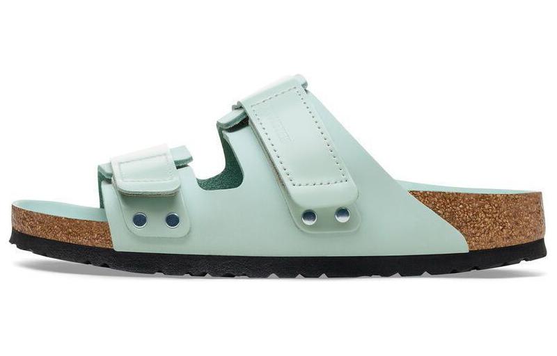 Женские кожаные сандалии Birkenstock, цвет серфинговый зеленый