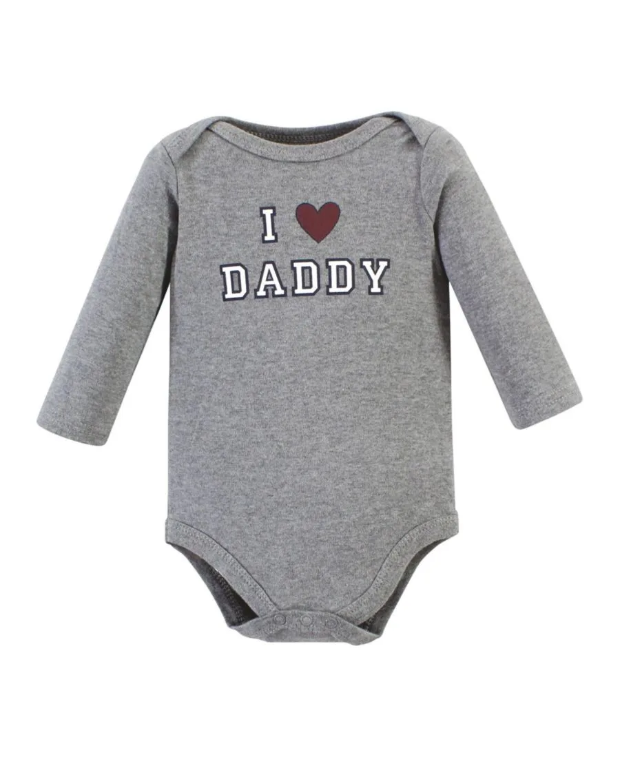 Хлопковые боди с длинными рукавами, комплект из 3 штук Hudson Baby, Boy Daddy 3-Pack — фото 2