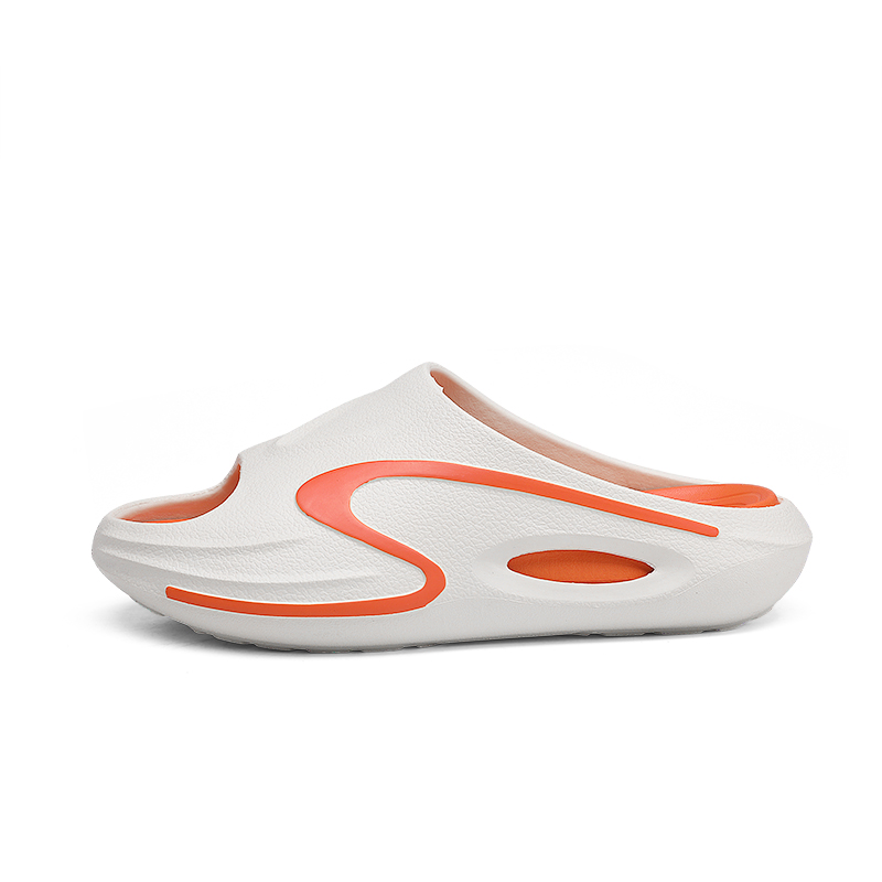 

Тапочки-слайды мужские, устойчивые к истиранию LONGYING, White Orange
