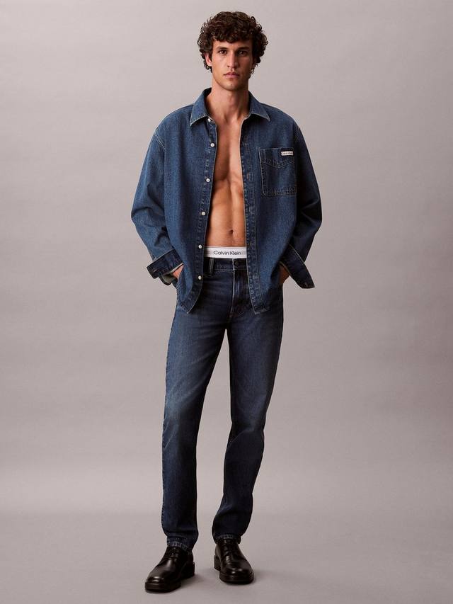 

Слим фит зауженные джинсы с средней посадкой Calvin Klein, Sahara Sand