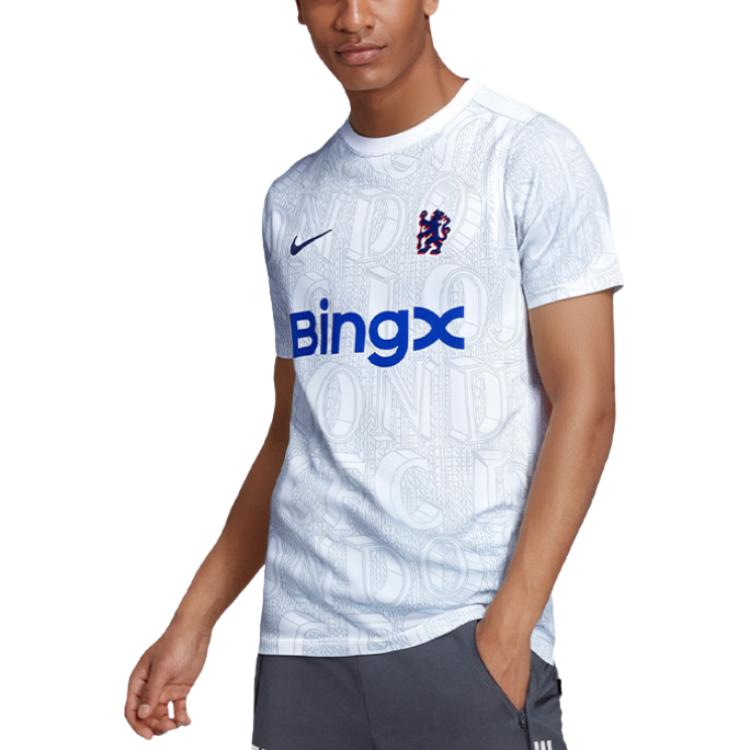 Футболка Chelsea Fc Academy Pro мужская Dri FIT предматчевая Nike, белый — фото 4