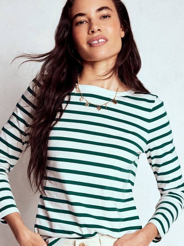 

Топ в полоску Olivia Breton Boden, Emerald Night/Multi