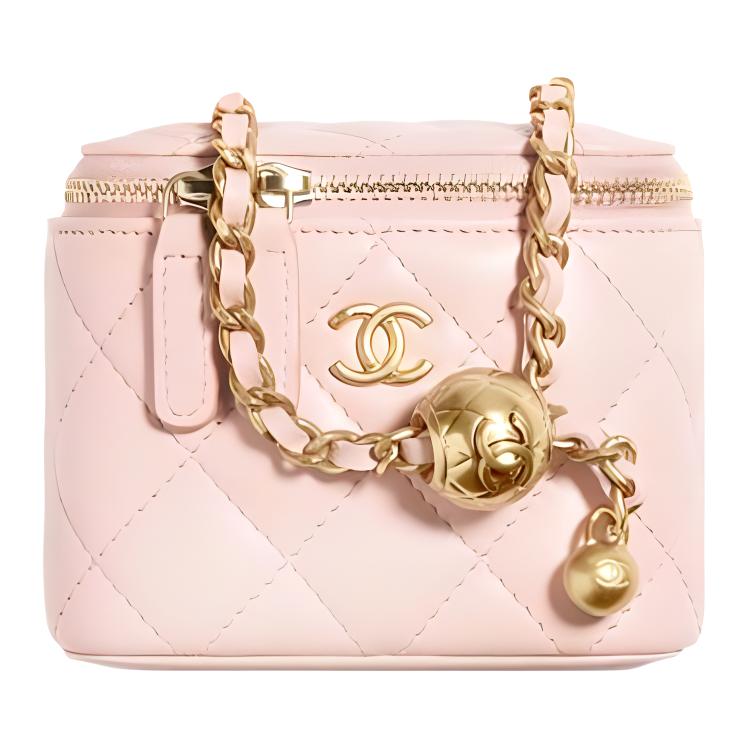 

CHANEL Сумка-коробка из овчины Косметичка Сумка через плечо Клатч Кроссбоди светло-розовый женский