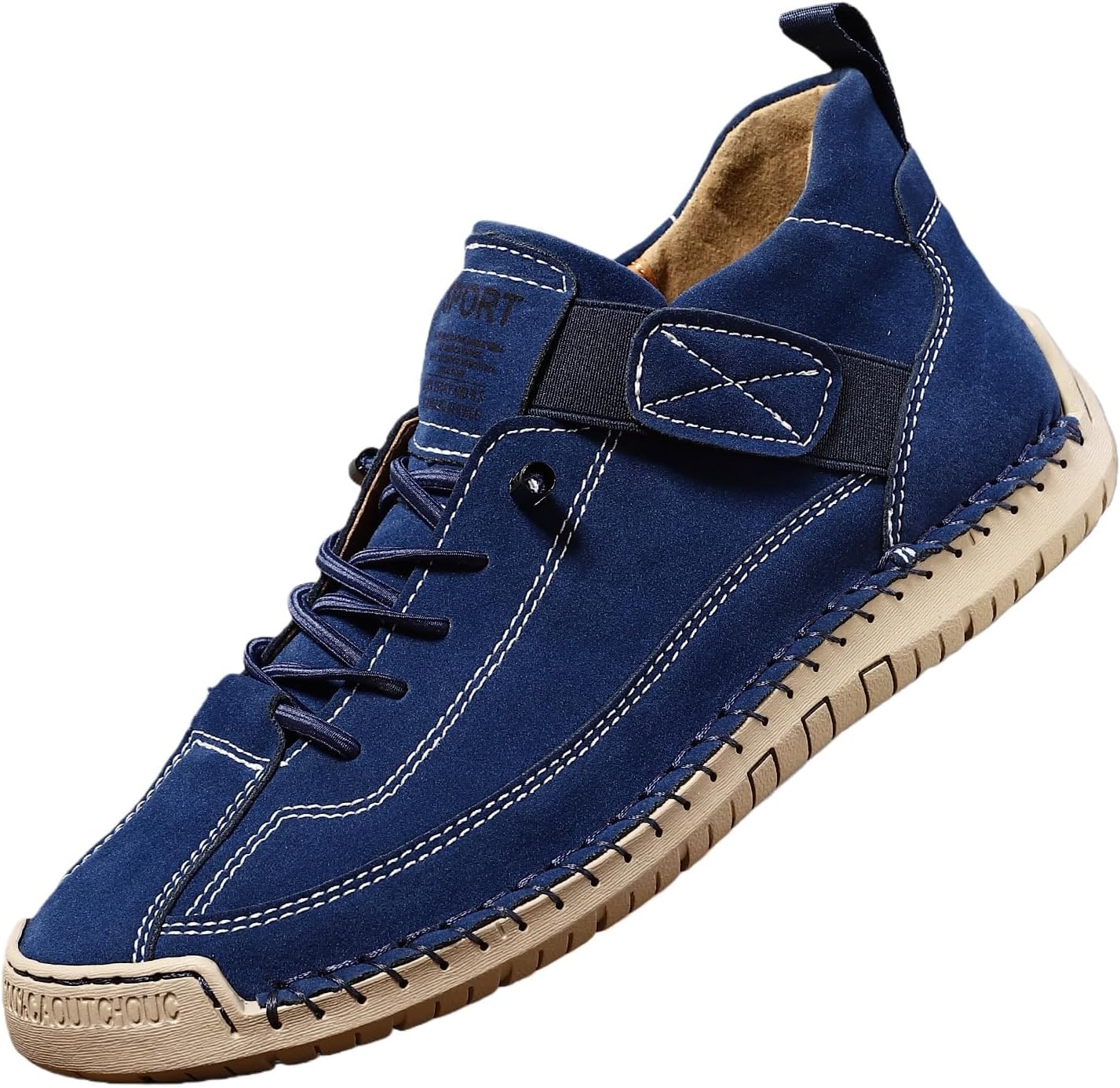 

Женские кожаные кроссовки, 2025 года, ручная работа, мягкие, с поддержкой свода стопы, ортопедические, с удобной посадкой Generic, темно-синий