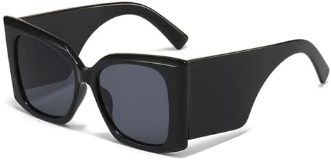 

Солнцезащитные очки большого размера для женщин, очки для мужчин с широкими дужками, дорожные очки, мужские и женские ретро-очки с защитой от УФ-излучения UV400 MTZJH, Black