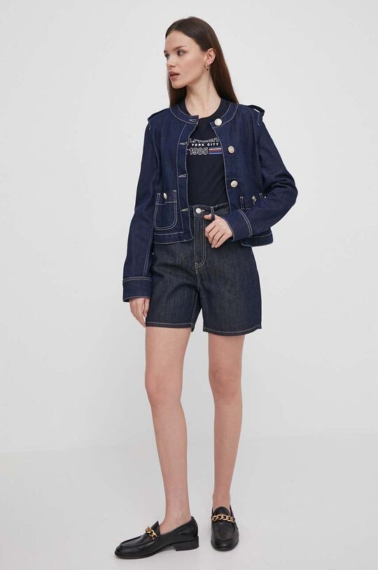 

Хлопковая футболка Tommy Hilfiger, темно-синий