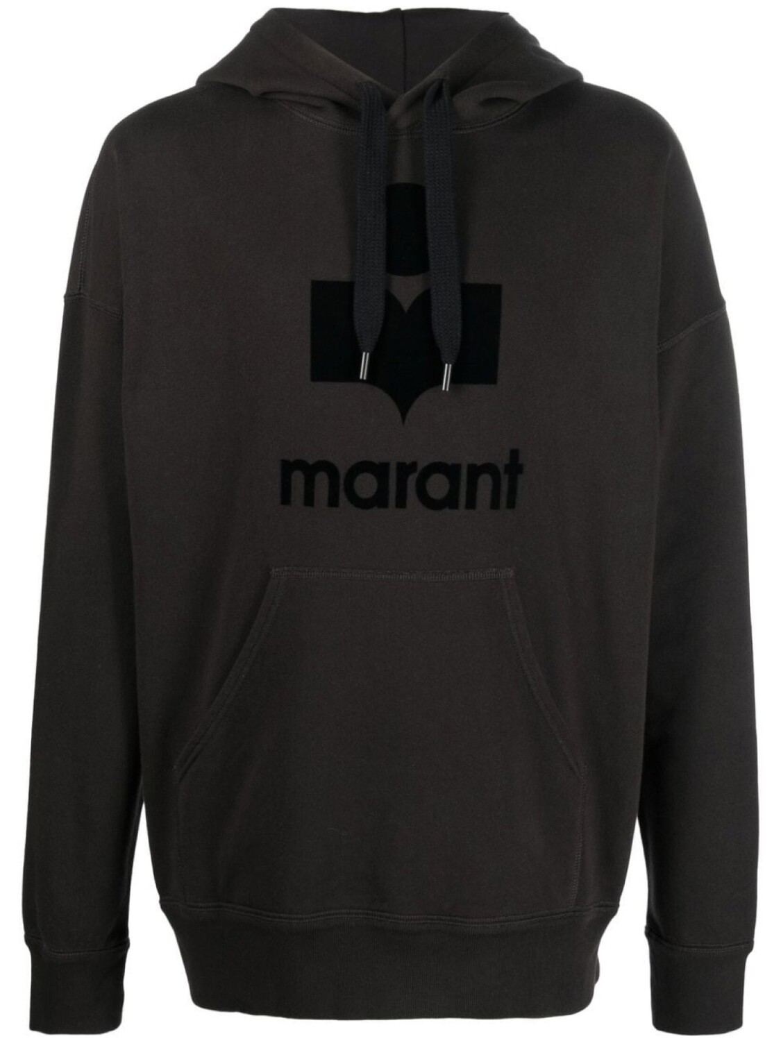 

Marant худи с нашивкой-логотипом, черный