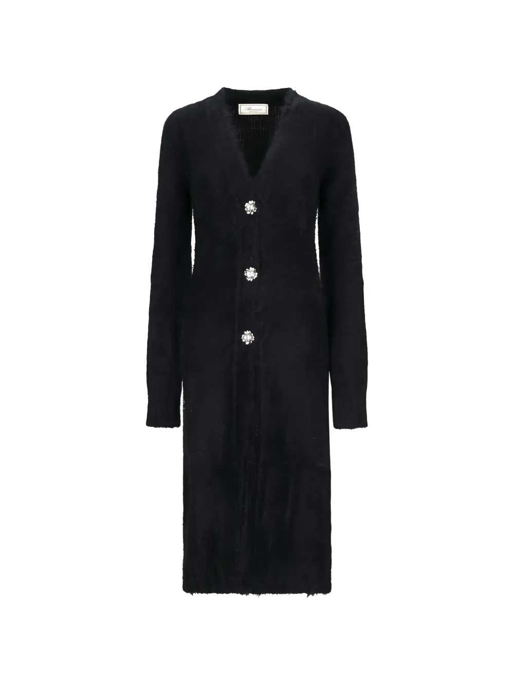 

Вязаное однобортное пальто Blumarine, черный