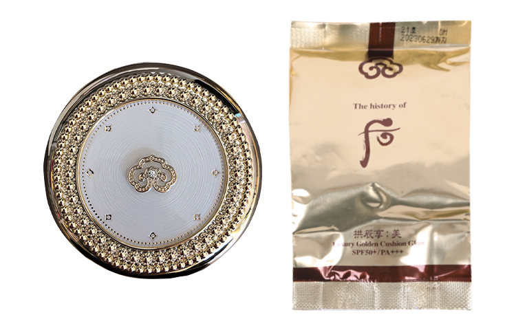 The History Of Whoo Gong Jin Heung Luxury Style Gold Queen Double Core Air Cushions Flawless Concealing Natural 13g — фото 3