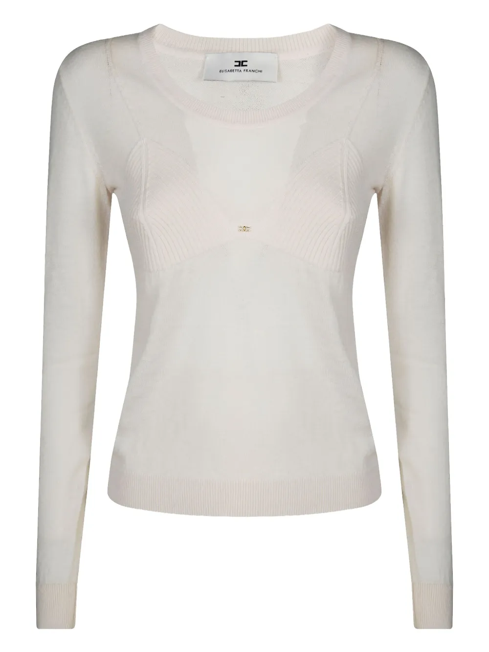 

Топ в рубчик Elisabetta Franchi, белый