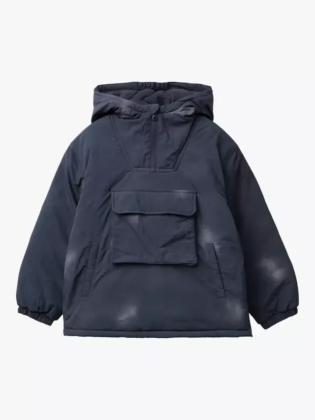 Детская куртка-анорак с длинными рукавами и капюшоном Benetton